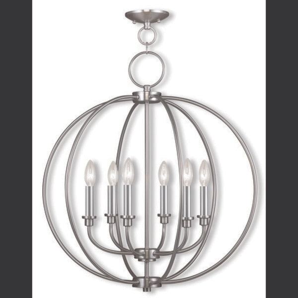 Milania 6 Light Brushed Nickel Chandelier