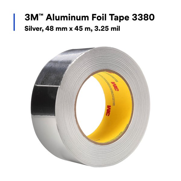 Foil Tape with Liner, 1-7/8inx49yd, Silver