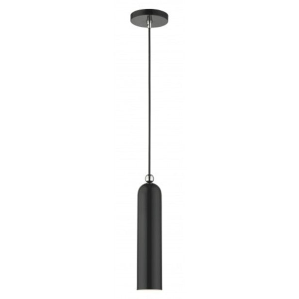 Shiny Black Pendant, 1 Light