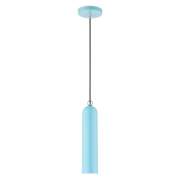 Shiny Baby Blue Pendant, 1 Light