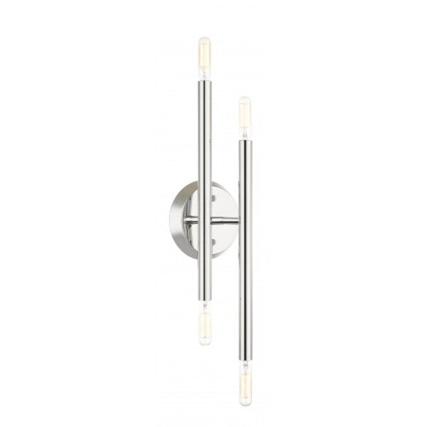 Polished Chrome Sconce, 4 Light