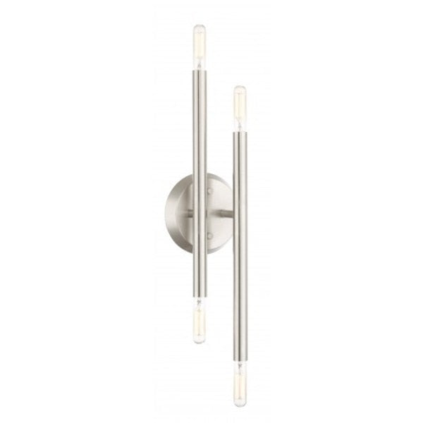 Brushed Nickel Sconce, 4 Light