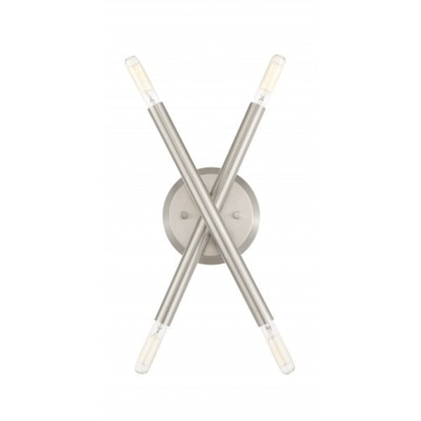 Brushed Nickel Sconce, 4 Light