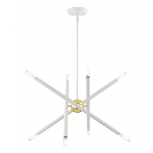 White with Polished Brass Accents Chande