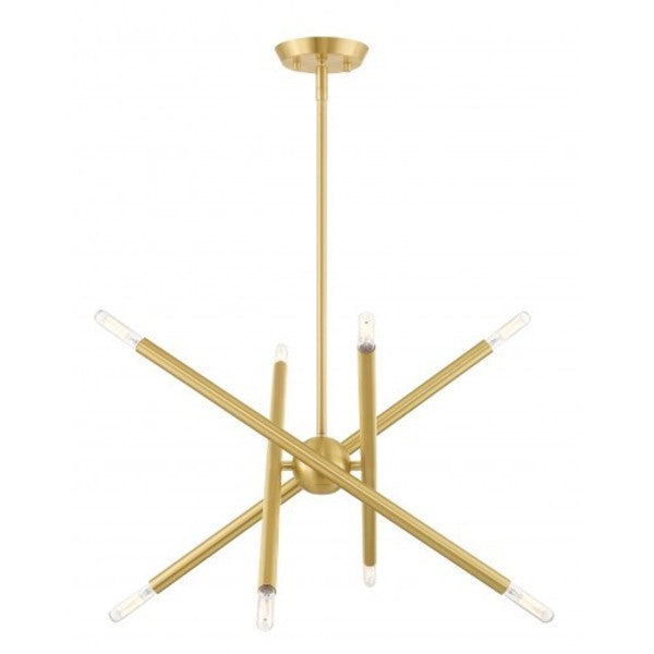 Satin BrassChandelier, 8 Light