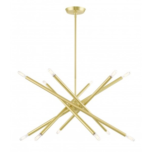 Satin BrassChandelier, 12 Light