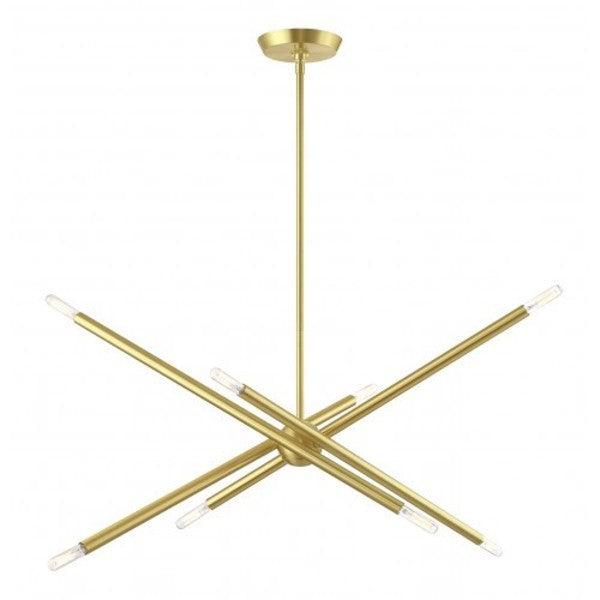 Satin BrassChandelier, 8 Light