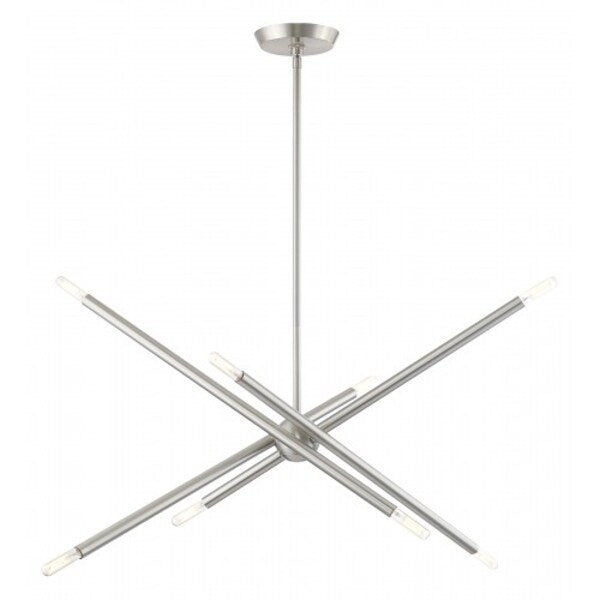 Brushed Nickel Chandelier, 8 Light
