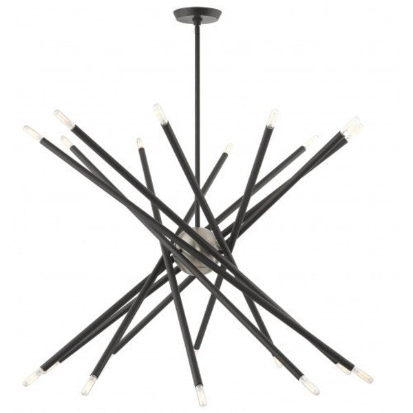 Scandinavian Gray Chandelier, 20 Light