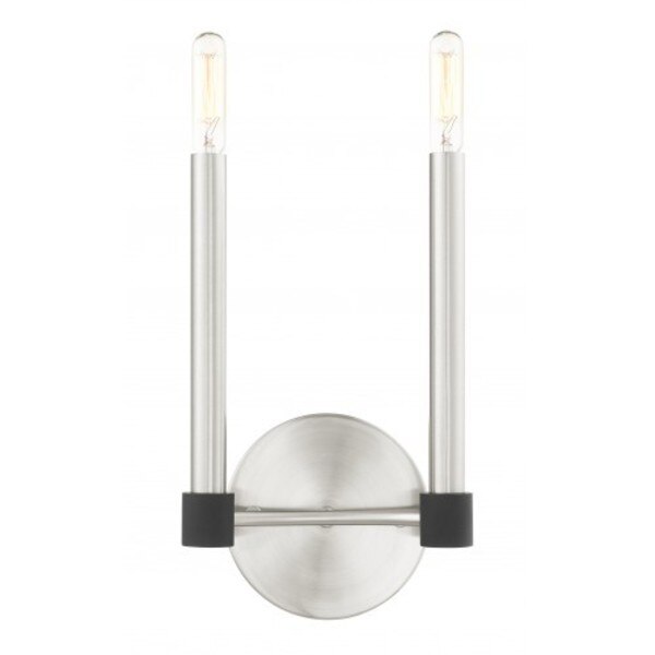 Brushed Nickel with Satin Brass Accents