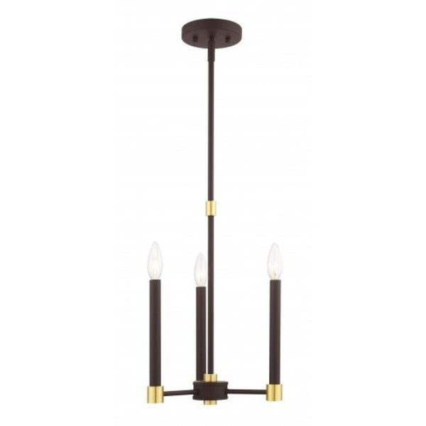 Bronze with Satin Brass Accents Chandeli