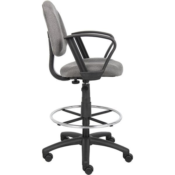 Drafting Stool (B315-Gy) W/Footring And Loop Arms