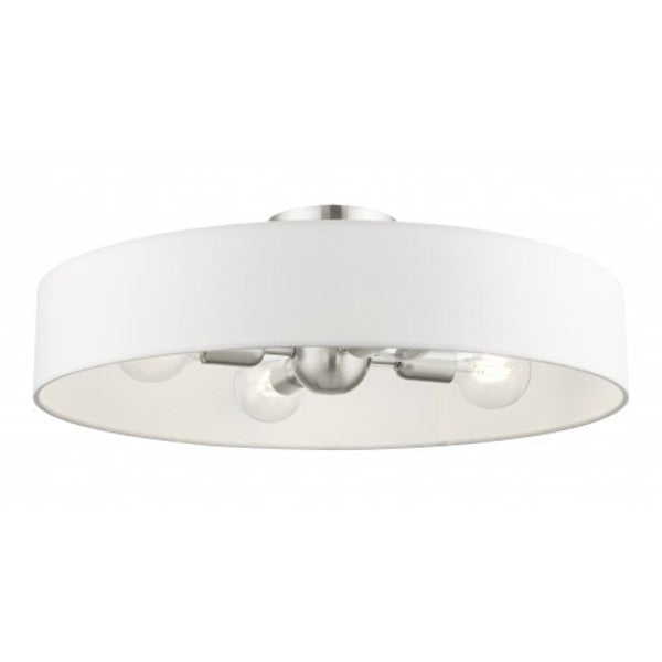Brushed Nickel Semi Flush, 4 Light