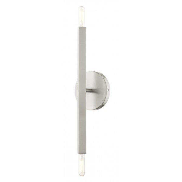Brushed Nickel ADA Sconce, 2 Light