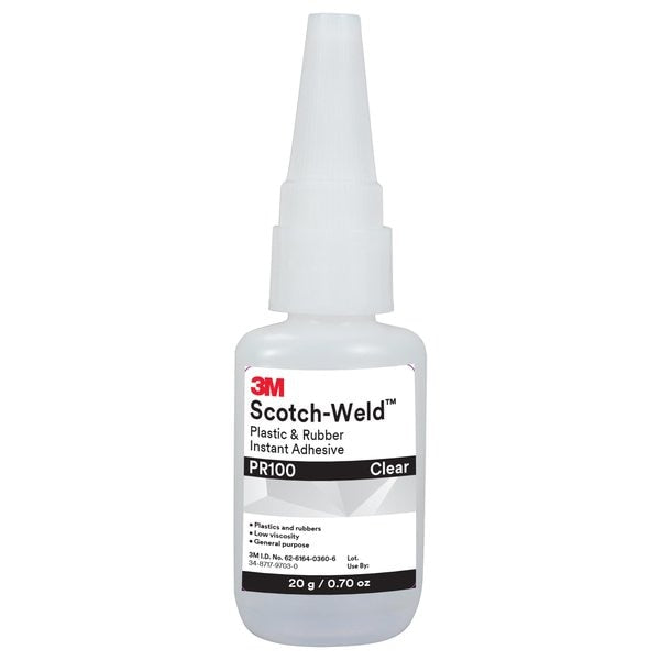 Instant Adhesive, PR100 Series, Clear, 0.71 oz, Bottle