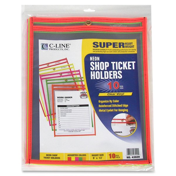 Shop Ticket Holder, Neon Color, 9x12