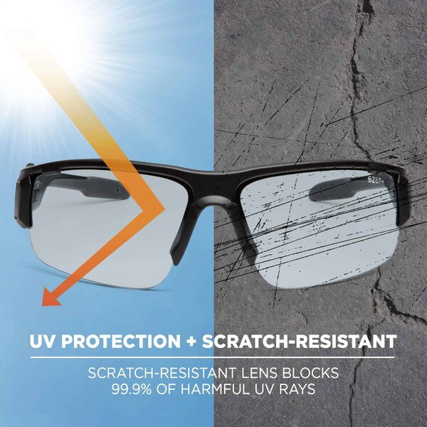 Safety Glasses, Traditional I/O PC Decenter Lens, Anti-Fog, Scratch-Resistant