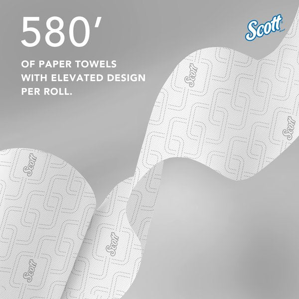Pro Slimroll Hard Roll Towels for Orange Core Dispensers, White, (580'/Roll, 6 Rolls/Case)