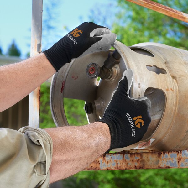 Polyurethane Coated Gloves, Palm Coverage, Black/Gray, XS, PR