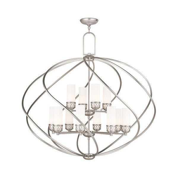 Westfield 12 Light Brushed Nickel Foyer Chandelier