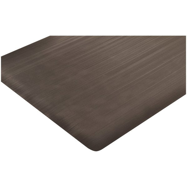 Antifatigue Mat, Black, 5 ft L x 3 ft W, Vinyl Surface With Dense Closed PVC Foam Base, 1/2 in Thick