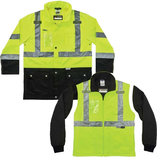 Hi Vis Thermal Jacket Kit, Lime, 5XL