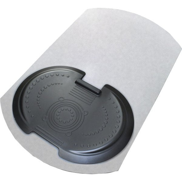 Chair Mat, Contoured, With Floor, Clear