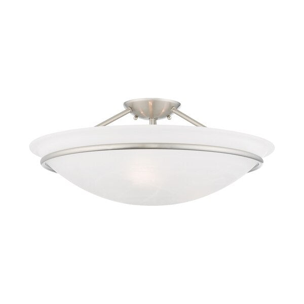 Newburgh 3 Light Brushed Nickel Ceiling