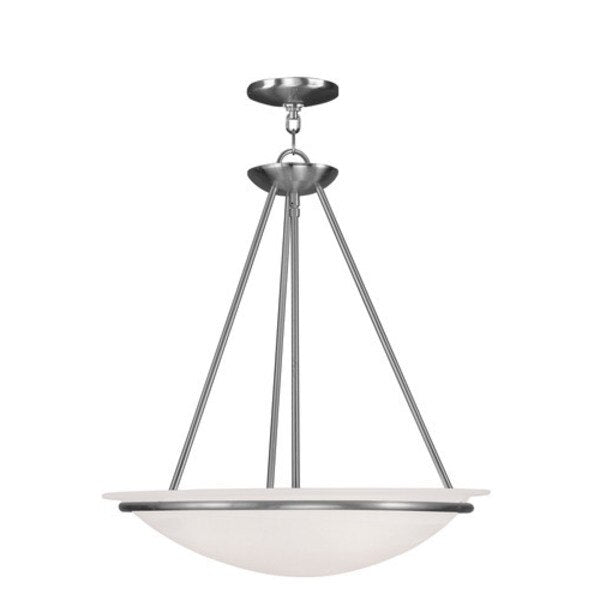 Newburgh 3 Light Brushed Nickel Pendant