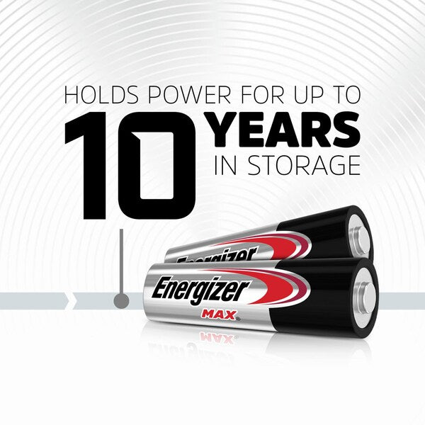 Energizer Max AA Alkaline Battery, 1.5V DC, 4 Pack