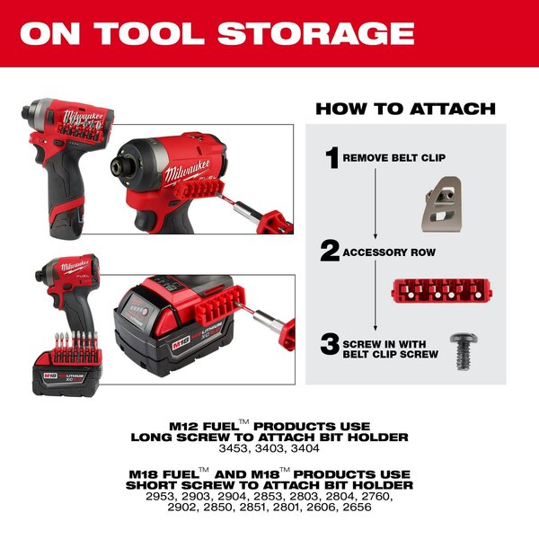 Small & Medium Case Rows for Impact Driver Accessories (5 pk)