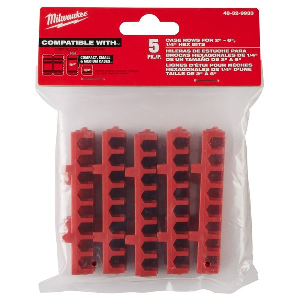 Small & Medium Case Rows for Impact Driver Accessories (5 pk)
