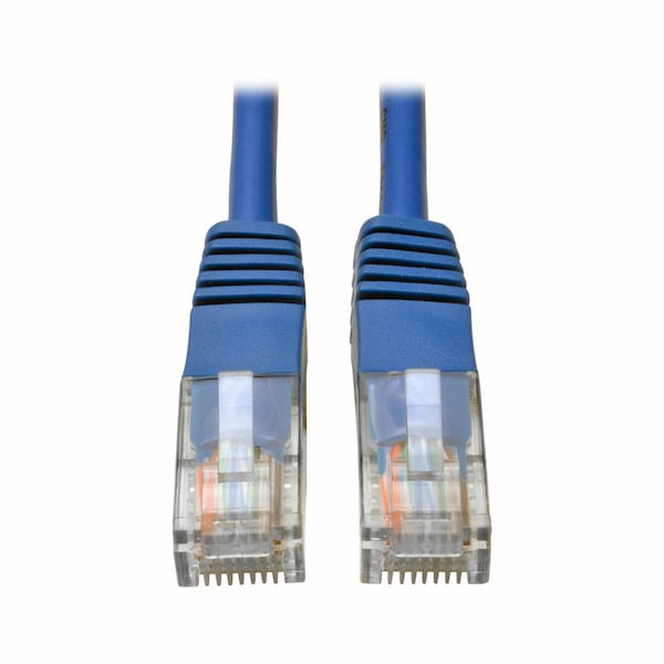 Cat5e Cable, Molded, RJ45 M/M, Blue, 50ft