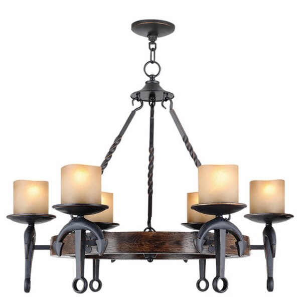Cape May 6 Light Olde Bronze Chandelier