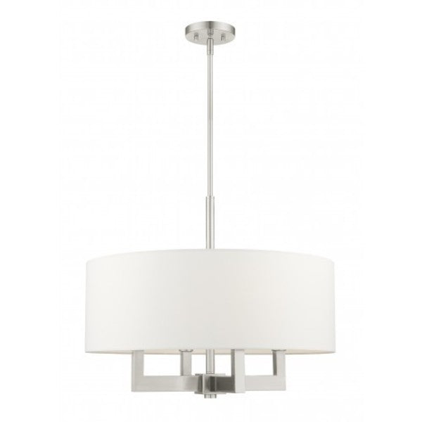 Brushed Nickel Chandelier, 4 Light