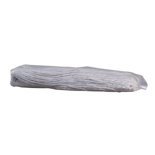 4 Ply Wet Mop, 24 oz Dry Wt, Cut-End, White, Cotton, PK12, P09005