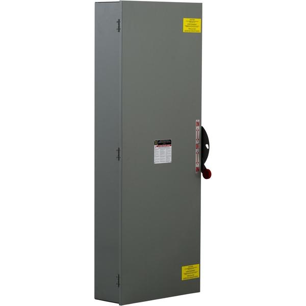 Nonfusible Enclosed Double Throw Disconnect Switch, 600 A, 600V AC/DC, 3 pole, NEMA 3R