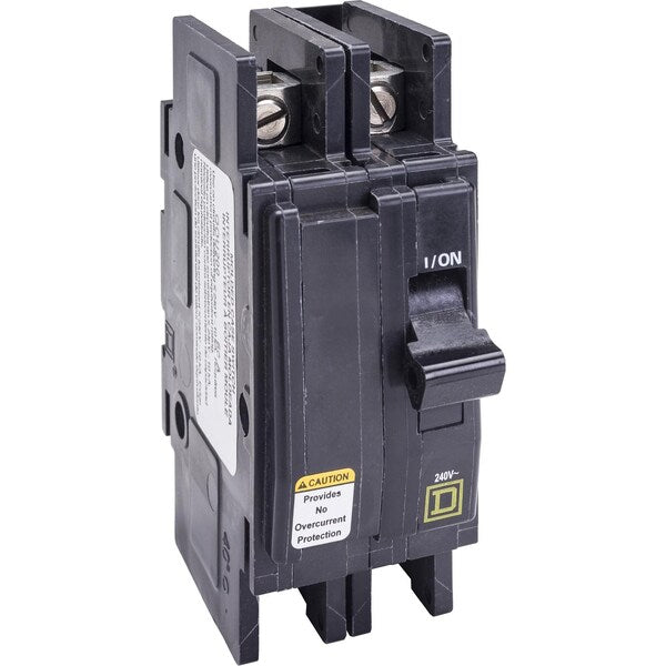 Non-Automatic Miniature Circuit Breaker, 60, 240VAC, 2 Pole, Unit Mount Mounting Style, QOU Series