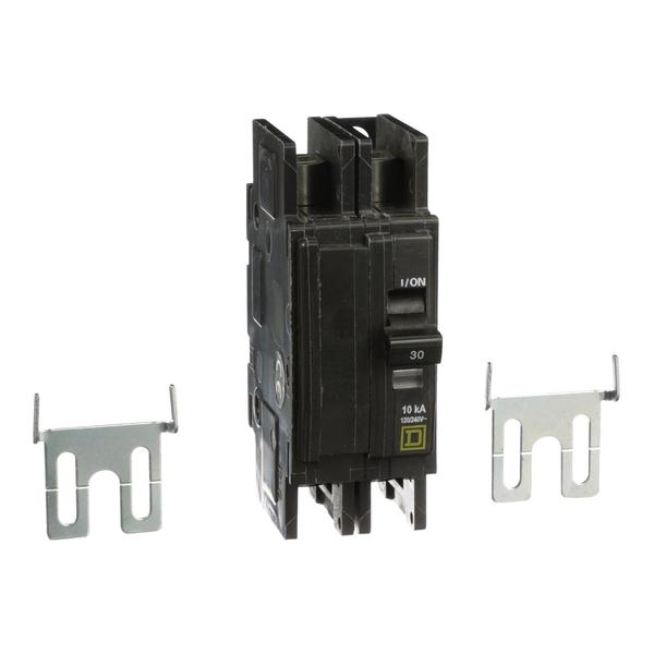 Miniature Circuit Breaker, 30, 120/240VAC, 2 Pole, Unit Mount Mounting Style, QOU Series
