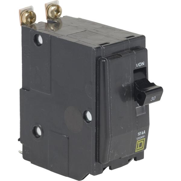 Miniature Circuit Breaker, 30, 120/240VAC, 2 Pole, Bolt-On Mounting Style, QOB Series