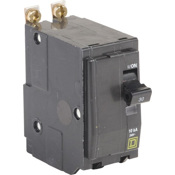 Miniature Circuit Breaker, 30, 240VAC, 2 Pole, Bolt-On Mounting Style, QOB Series