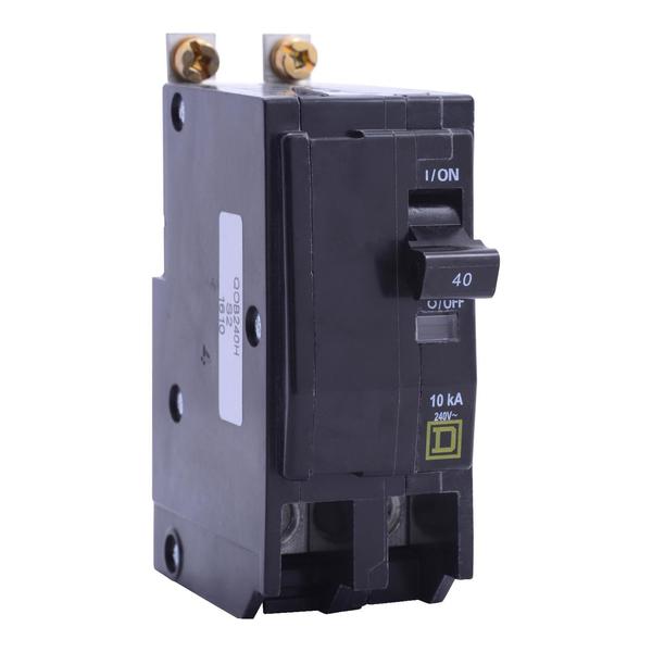Miniature Circuit Breaker, 40, 240VAC, 2 Pole, Bolt-On Mounting Style, QOB Series