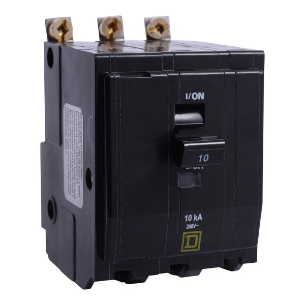 Miniature Circuit Breaker, 25, 240VAC, 3 Pole, Bolt-On Mounting Style, QOB Series