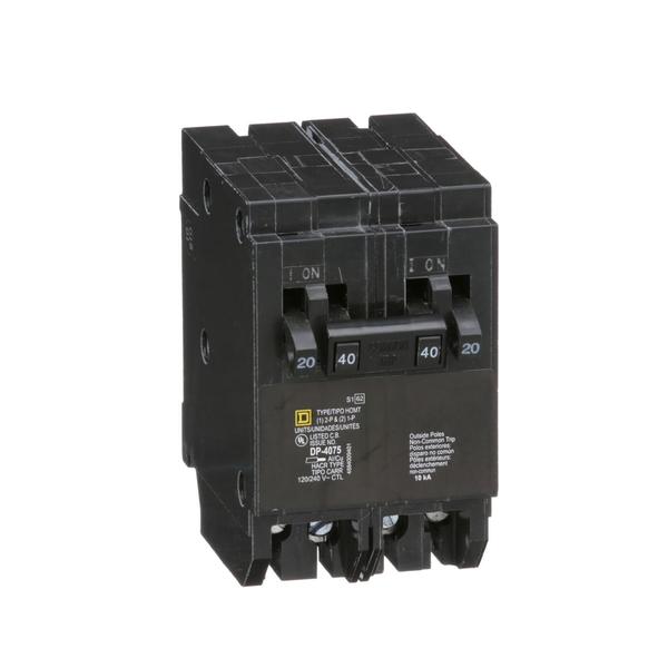 Miniature Circuit Breaker, 20, 120/240VAC, 1, 2 Pole, Plug-In Mounting Style, HOM Series