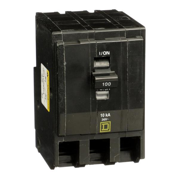 Miniature Circuit Breaker, 100, 240VAC, 3 Pole, Plug-In Mounting Style, QO Series