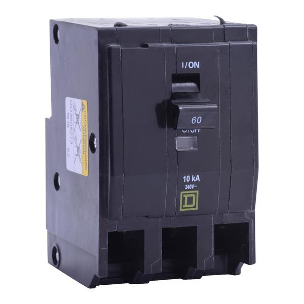 Miniature Circuit Breaker, 60, 240VAC, 3 Pole, Plug-In Mounting Style, QO Series