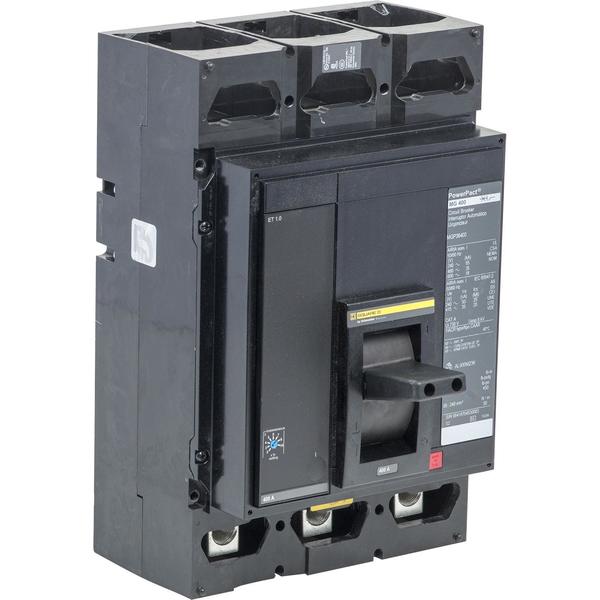 Molded Case Circuit Breaker, 400, 600VAC, 3 Pole, Unit Mount Lug Mounting Style