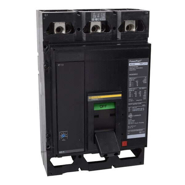 Molded Case Circuit Breaker, 600, 600VAC, 3 Pole, Unit Mount Lug Mounting Style