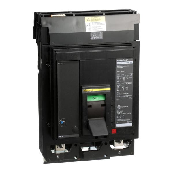 Molded Case Circuit Breaker, 600, 600VAC, 3 Pole, I-Line Bracket Mounting Style