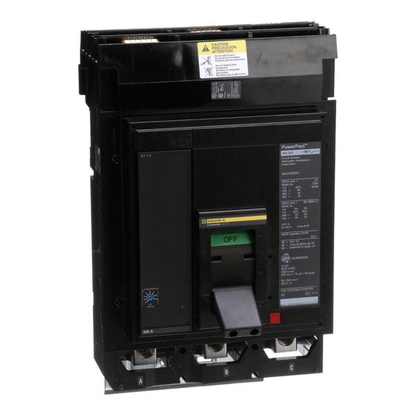 Molded Case Circuit Breaker, 500, 600VAC, 3 Pole, I-Line Bracket Mounting Style